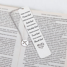Load image into Gallery viewer, Bible Verse Bookmarks Religious Gifts for Women Men Inspirational Christian Scripture Gifts for Friend Baptism Faith First Communion Gifts Birthday Christmas Stocking Stuffer for Son Daughter Godchild