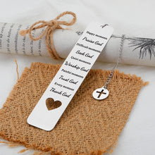 Load image into Gallery viewer, Bible Verse Bookmarks Religious Gifts for Women Men Inspirational Christian Scripture Gifts for Friend Baptism Faith First Communion Gifts Birthday Christmas Stocking Stuffer for Son Daughter Godchild