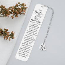Load image into Gallery viewer, Bestie Gifts for Women Men True Friendship Gifts for Best Friend Sentimental Gifts Thank You Gifts for Friend Bookmarks for Book Lover Stocking Stuffers for Teen Boys Girls Birthday Christmas Gifts