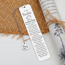 Load image into Gallery viewer, Bestie Gifts for Women Men True Friendship Gifts for Best Friend Sentimental Gifts Thank You Gifts for Friend Bookmarks for Book Lover Stocking Stuffers for Teen Boys Girls Birthday Christmas Gifts