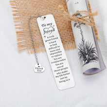 Load image into Gallery viewer, True Friend Gifts for Women Men Best Friendship Sentimental Gifts for Friends Bestie Thank You Gifts for Her Him Funny Friend Bookmarks for Book Lover Teens Boys Girls Birthday Christmas Presents Bulk
