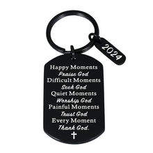 Load image into Gallery viewer, Baptism Gifts for Women Men Christian Bible Verse Religious Gift for Friends Faith Keychain 2024 Graduation Gift for Him Her High School Student Son Daughter Birthday First Communion Gift for Girl Boy