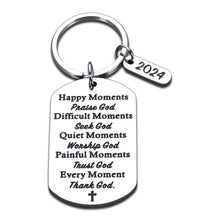 Load image into Gallery viewer, Baptism Gifts for Women Men Christian Bible Verse Religious Gift for Friends Faith Keychain 2024 Graduation Gift for Him Her High School Student Son Daughter Birthday First Communion Gift for Girl Boy