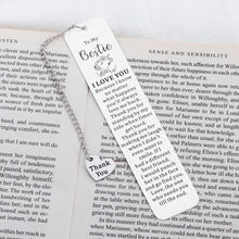 Load image into Gallery viewer, Bestie Gifts for Women Men True Friendship Gifts for Best Friend Sentimental Gifts Thank You Gifts for Friend Bookmarks for Book Lover Stocking Stuffers for Teen Boys Girls Birthday Christmas Gifts