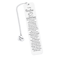 Load image into Gallery viewer, Bestie Gifts for Women Men True Friendship Gifts for Best Friend Sentimental Gifts Thank You Gifts for Friend Bookmarks for Book Lover Stocking Stuffers for Teen Boys Girls Birthday Christmas Gifts