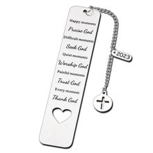 Load image into Gallery viewer, Bible Verse Bookmarks Inspirational Gifts for Women Men 2023 Christian Religious Scripture Gifts for Friend Baptism Faith Birthday Christmas Present for Son Daughter First Communion Gifts for Godchild