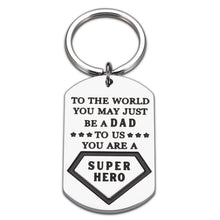 Load image into Gallery viewer, Birthday Anniversary Gift for Him Men Dad Keychain from Her Son Daughter to Daddy Papa Fathers Day Christmas Gifts for Husband Step Father in Law from Wife Kids Valentines Family Gifts Present