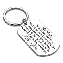 Load image into Gallery viewer, Anniversary Gift Keychain for Boyfriend Husband Valentine Birthday Christmas Gift for Men Hubby from Girlfriend Wife Engagement Wedding Present for Fiance Bridegroom Stocking Stuffer for Him