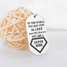 Load image into Gallery viewer, Birthday Anniversary Gift for Him Men Dad Keychain from Her Son Daughter to Daddy Papa Fathers Day Christmas Gifts for Husband Step Father in Law from Wife Kids Valentines Family Gifts Present