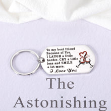 Load image into Gallery viewer, Best Friend Birthday Gifts for Women Mens Keychain Christmas Stocking Stuffers Friendship Gifts for Male Female Friends Bestie BFF Wedding Thank you Graduation Present for Him Her Coworkers Colleagues