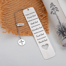 Load image into Gallery viewer, Bible Verse Bookmarks Inspirational Gifts for Women Men 2023 Christian Religious Scripture Gifts for Friend Baptism Faith Birthday Christmas Present for Son Daughter First Communion Gifts for Godchild