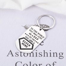 Load image into Gallery viewer, Birthday Anniversary Gift for Him Men Dad Keychain from Her Son Daughter to Daddy Papa Fathers Day Christmas Gifts for Husband Step Father in Law from Wife Kids Valentines Family Gifts Present