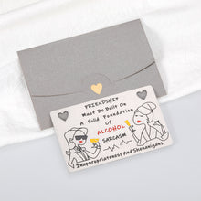 Load image into Gallery viewer, Best Friend Birthday Card Gifts for Women Best Friend Female Soul Sister Gifts from Sister BFF Work Bestie Christmas Stocking Stuffer Gifts for Long Distance Friendship Going Away Engraved Wallet Card