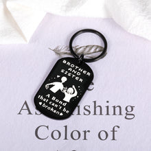 Load image into Gallery viewer, Brother and Sister Keychain Gifts for Christmas Stocking Stuffers Gifts for Brother from Sister Siblings Birthday Graduation Wedding Gifts for Brother Sister in Law Gifts for Big Brother Little Sister