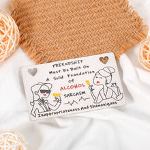 Load image into Gallery viewer, Best Friend Birthday Card Gifts for Women Best Friend Female Soul Sister Gifts from Sister BFF Work Bestie Christmas Stocking Stuffer Gifts for Long Distance Friendship Going Away Engraved Wallet Card