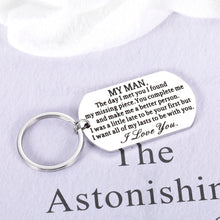 Load image into Gallery viewer, Anniversary Gift Keychain for Boyfriend Husband Valentine Birthday Christmas Gift for Men Hubby from Girlfriend Wife Engagement Wedding Present for Fiance Bridegroom Stocking Stuffer for Him