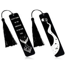 Load image into Gallery viewer, Space Fan Bookmarks Book Lover Gifts for Women Men Birthday Christmas Gifts for Book Reader Bookworms Space Stary Night Bookmark Unique Book Mark for Boys Girls Students