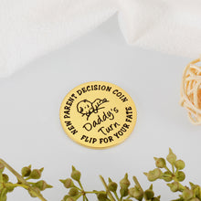 Load image into Gallery viewer, Baby Shower New Mom Dad to Be Gift for Newborn Boys Girls New Parent Decision Coin for Christmas Birthday Pregnancy Gifts for Women Men Mothers Fathers Day Idea for First Time Mommy Daddy Double-Sided