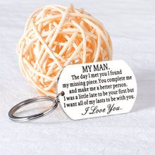 Load image into Gallery viewer, Anniversary Gift Keychain for Boyfriend Husband Valentine Birthday Christmas Gift for Men Hubby from Girlfriend Wife Engagement Wedding Present for Fiance Bridegroom Stocking Stuffer for Him