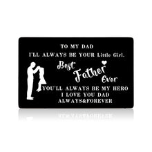 Load image into Gallery viewer, Best Dad Ever Wallet Card Christmas Birthday Gifts for Dad from Daughter Teen Girls to Daddy Papa Valentines Fathers Day Stocking Stuffers Gifts for Husband Step Dad Bonus Dad Father Daughter Gifts