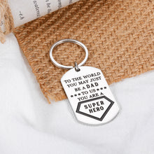 Load image into Gallery viewer, Birthday Anniversary Gift for Him Men Dad Keychain from Her Son Daughter to Daddy Papa Fathers Day Christmas Gifts for Husband Step Father in Law from Wife Kids Valentines Family Gifts Present