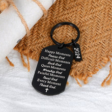 Load image into Gallery viewer, Baptism Gifts for Women Men Christian Bible Verse Religious Gift for Friends Faith Keychain 2024 Graduation Gift for Him Her High School Student Son Daughter Birthday First Communion Gift for Girl Boy
