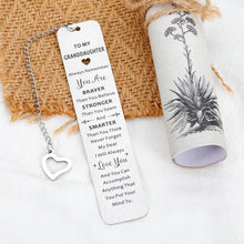 Load image into Gallery viewer, Granddaughter Gifts from Grandma to Granddaughter Bookmark Reading Gifts for Teen Girls Birthday Graduation Valentines Christmas Stocking Stuffers for Granddaughter Family First Granddaughter Gifts
