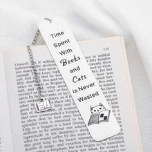 Load image into Gallery viewer, Cat Bookmark for Book Lover Gifts for Women Cute Stocking Stuffers for Teen Girls Cat Lover Cute Christmas Gifts for Teens Book Club Kids Reading Gifts for Son Daughter Birthday Graduation Valentines
