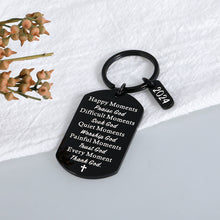 Load image into Gallery viewer, Baptism Gifts for Women Men Christian Bible Verse Religious Gift for Friends Faith Keychain 2024 Graduation Gift for Him Her High School Student Son Daughter Birthday First Communion Gift for Girl Boy
