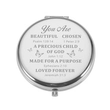 Load image into Gallery viewer, Christmas Stocking Stuffers for Women Men Religious Christian Bible Verse Compact Makeup Mirror for Women Faith Baptism Graduation Xmas Gift for Her Teen Girls Daughter Friends Coworker Boss Lady
