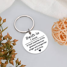 Load image into Gallery viewer, Taylor Fan Keychain for Women Music Lover Swiftie Fans Stuffers the Eras Pop Music Lover Gifts for Woman Friends 1989 Music Lovers Gifts for Men Swiftie Fans Son Daughter Christmas Birthday Gifts

