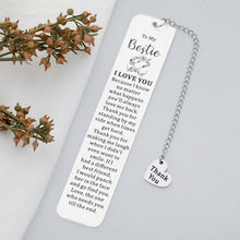 Load image into Gallery viewer, Bestie Gifts for Women Men True Friendship Gifts for Best Friend Sentimental Gifts Thank You Gifts for Friend Bookmarks for Book Lover Stocking Stuffers for Teen Boys Girls Birthday Christmas Gifts
