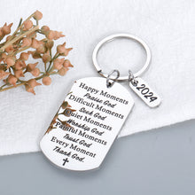 Load image into Gallery viewer, Baptism Gifts for Women Men Christian Bible Verse Religious Gift for Friends Faith Keychain 2024 Graduation Gift for Him Her High School Student Son Daughter Birthday First Communion Gift for Girl Boy
