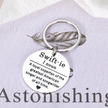 Load image into Gallery viewer, Taylor Fan Keychain for Women Music Lover Swiftie Fans Stuffers the Eras Pop Music Lover Gifts for Woman Friends 1989 Music Lovers Gifts for Men Swiftie Fans Son Daughter Christmas Birthday Gifts
