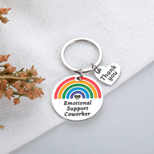 Load image into Gallery viewer, Funny Coworker Gift for Women Thank You Rainbow Gift for Men Emotional Support Keychains for Colleague Boss Appreciation Gift Coworker Leaving Going Away Gift Birthday Christmas Stocking Stuffer
