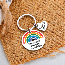 Load image into Gallery viewer, Funny Coworker Gift for Women Thank You Rainbow Gift for Men Emotional Support Keychains for Colleague Boss Appreciation Gift Coworker Leaving Going Away Gift Birthday Christmas Stocking Stuffer
