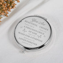 Load image into Gallery viewer, Christmas Stocking Stuffers for Women Men Religious Christian Bible Verse Compact Makeup Mirror for Women Faith Baptism Graduation Xmas Gift for Her Teen Girls Daughter Friends Coworker Boss Lady
