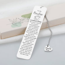 Load image into Gallery viewer, Bestie Gifts for Women Men True Friendship Gifts for Best Friend Sentimental Gifts Thank You Gifts for Friend Bookmarks for Book Lover Stocking Stuffers for Teen Boys Girls Birthday Christmas Gifts
