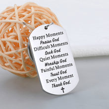 Load image into Gallery viewer, Baptism Gifts for Women Men Christian Bible Verse Religious Gift for Friends Faith Keychain 2024 Graduation Gift for Him Her High School Student Son Daughter Birthday First Communion Gift for Girl Boy
