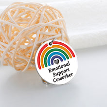 Load image into Gallery viewer, Funny Coworker Gift for Women Thank You Rainbow Gift for Men Emotional Support Keychains for Colleague Boss Appreciation Gift Coworker Leaving Going Away Gift Birthday Christmas Stocking Stuffer
