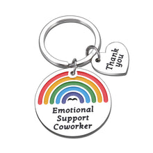 Load image into Gallery viewer, Funny Coworker Gift for Women Thank You Rainbow Gift for Men Emotional Support Keychains for Colleague Boss Appreciation Gift Coworker Leaving Going Away Gift Birthday Christmas Stocking Stuffer
