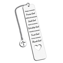 Load image into Gallery viewer, Bible Verse Bookmarks Religious Gifts for Women Men Inspirational Christian Scripture Gifts for Friend Baptism Faith First Communion Gifts Birthday Christmas Stocking Stuffer for Son Daughter Godchild
