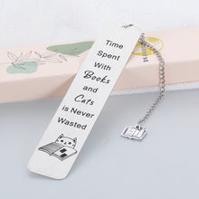 Load image into Gallery viewer, Cat Bookmark for Book Lover Gifts for Women Cute Stocking Stuffers for Teen Girls Cat Lover Cute Christmas Gifts for Teens Book Club Kids Reading Gifts for Son Daughter Birthday Graduation Valentines
