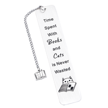 Load image into Gallery viewer, Cat Bookmark for Book Lover Gifts for Women Cute Stocking Stuffers for Teen Girls Cat Lover Cute Christmas Gifts for Teens Book Club Kids Reading Gifts for Son Daughter Birthday Graduation Valentines
