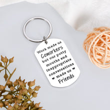 Load image into Gallery viewer, Coworker Gift for Women Work Bestie Keychain Employee Appreciation Friendship Gift Colleague Friends Going Away Leaving Gifts for Coworker to Friends Birthday Work Made Us Coworkers Gift
