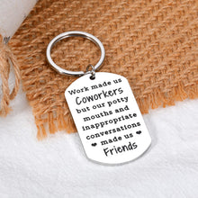Load image into Gallery viewer, Coworker Gift for Women Work Bestie Keychain Employee Appreciation Friendship Gift Colleague Friends Going Away Leaving Gifts for Coworker to Friends Birthday Work Made Us Coworkers Gift
