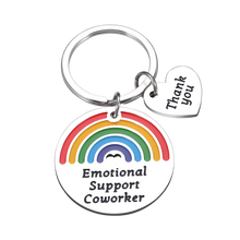 Load image into Gallery viewer, Funny Coworker Gift for Women Thank You Rainbow Gift for Men Emotional Support Keychains for Colleague Boss Appreciation Gift Coworker Leaving Going Away Gift Birthday Christmas Stocking Stuffer
