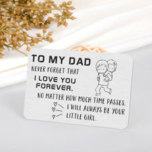 Load image into Gallery viewer, Fathers Daughter Gifts Wallet Card for Dads Birthday Christmas Gifts for Dad Daddy from Daughter Teenager Girls to Papa Step Father in Law Bonus Dad Gifts for Valentines Fathers Day Stocking Stuffer
