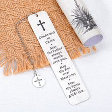 Load image into Gallery viewer, Christmas Baptism Gift for Teen Girl Boy Catholic Confirmation Gift for Women Birthday Christian Bible Verse Bookmark Gift for Godson Goddaughter Religious Gift for Church First Communion Gift Bulk
