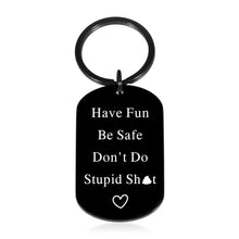 Load image into Gallery viewer, Christmas Gifts for Son from Mom,Stocking Stuffer for Teen Boy Girl, Funny Birthday Gift for Teenager Daughter,Valentines Day Graduation Gift for Step Son in Law,Don&#39;t Do Stupid Keychain for Women Men
